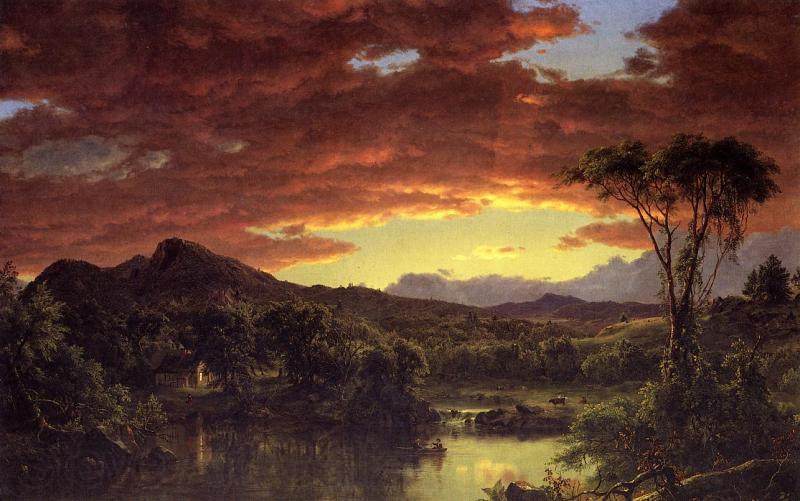 Frederic Edwin Church A Country Home Norge oil painting art